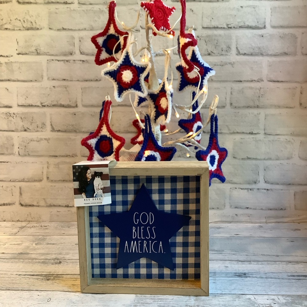 Rae Dunn God Bless America Wood Sign